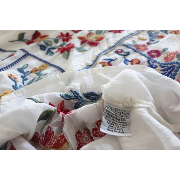 NEW JOHNNY WAS Zodea Almeria Embroidered Blouse, Size XL - Picture 5 of 10